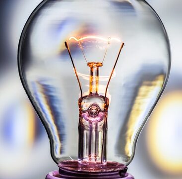 lighbulb with electric current