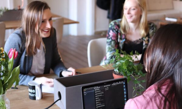 women working at desk