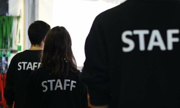 Staff in t-shirts